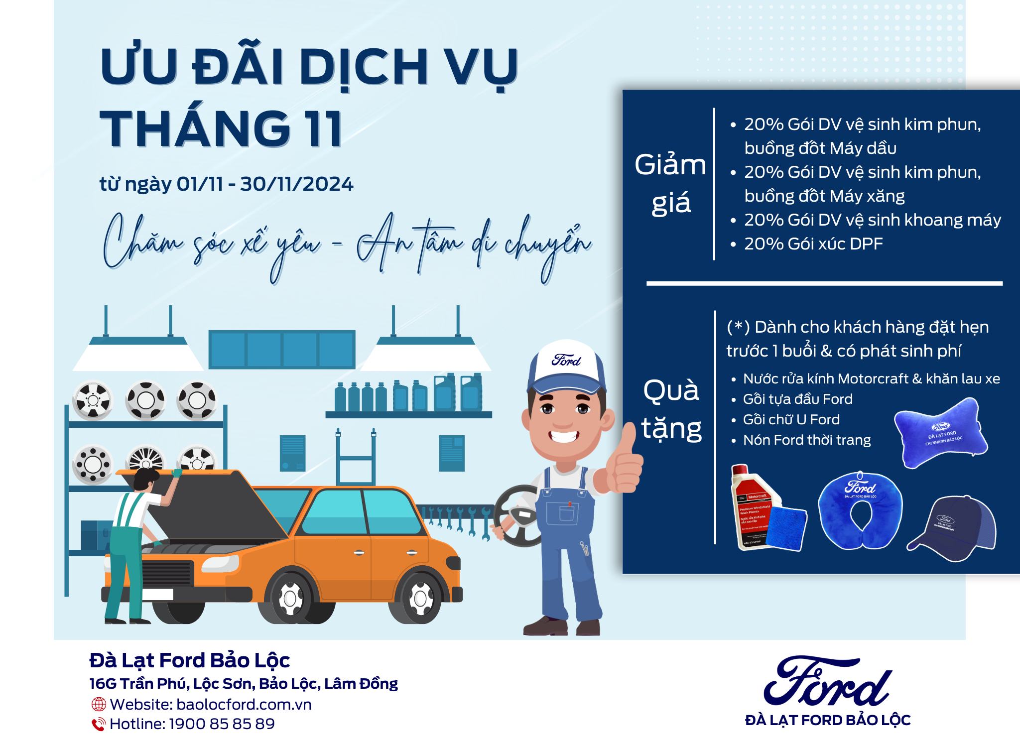 465243424 1365945271293024 4702035674700036497 n ƯU ĐÃI DỊCH VỤ THÁNG 11 "CHĂM SÓC XẾ YÊU - AN TÂM DI CHUYỂN" tại FORD BẢO LỘC