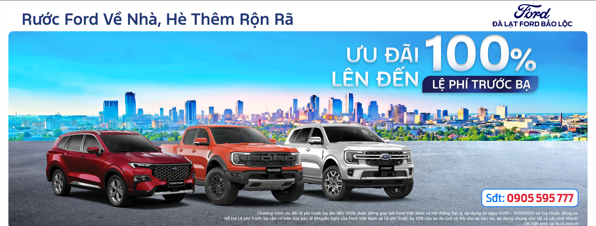 tang thue truoc ba 100 ford bao loc Ưu Đãi Tháng 7 Cực Đỉnh Tại Ford Bảo Lộc