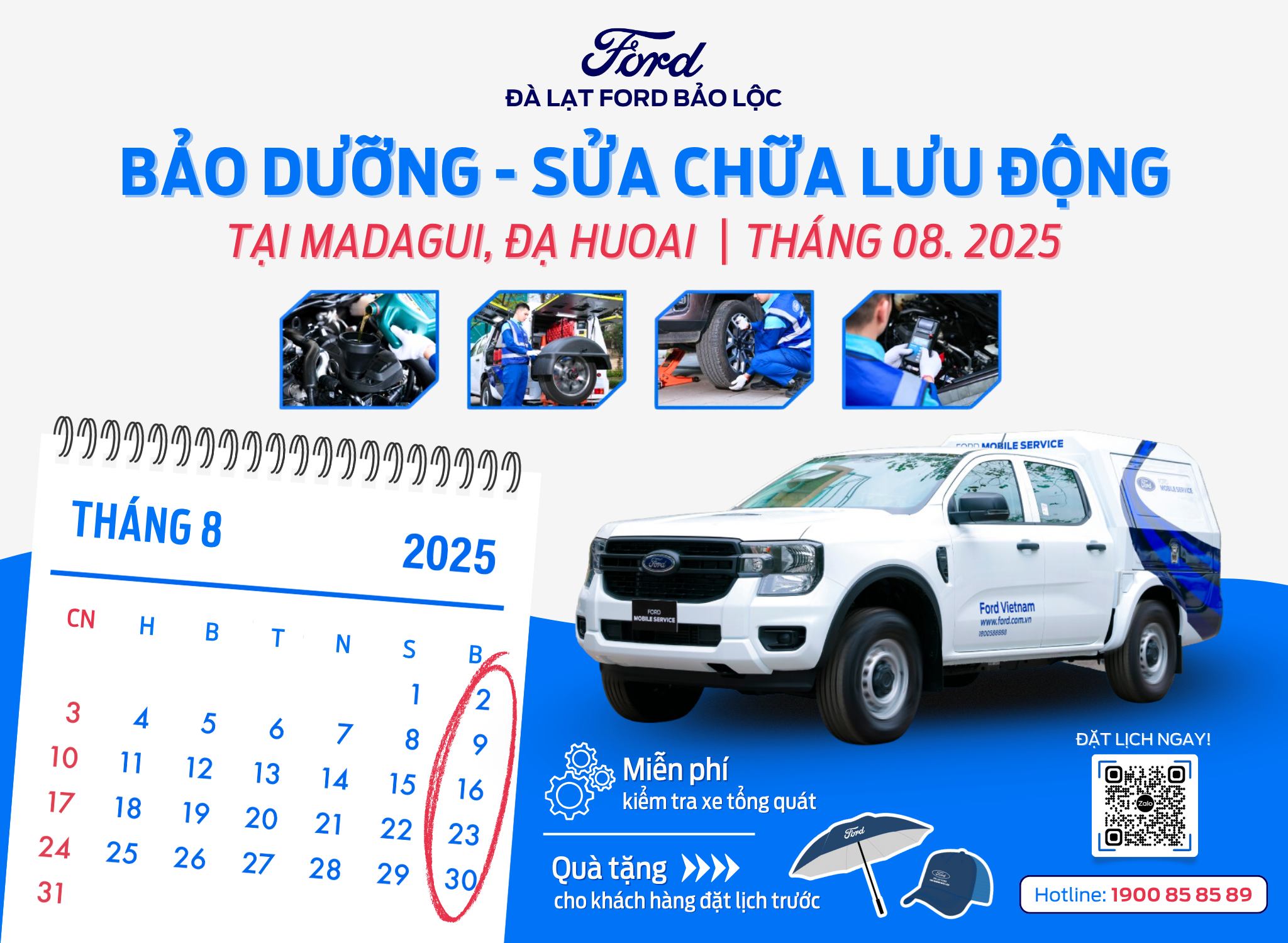 528171581 122125265510908213 1233008751282545880 n Bảo Dưỡng và Sửa Chữa Xe Ford Lưu Động Tại Huyện Đạ Huoai, Tỉnh Lâm Đồng – Lịch Trình Tháng 08/2025