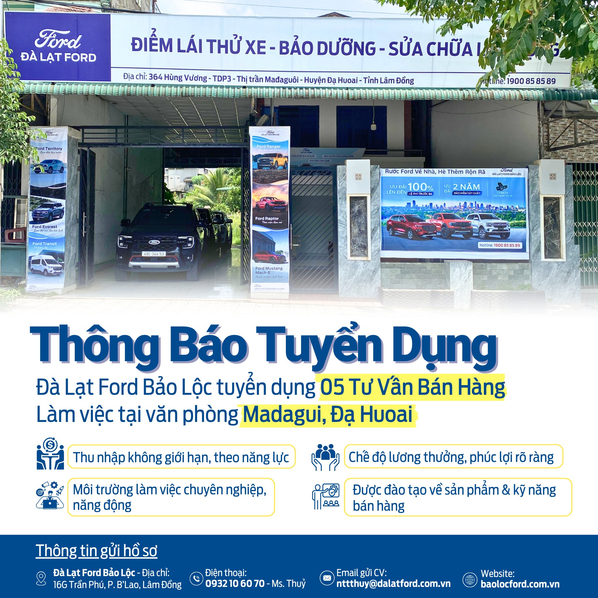 528240000 122124547802908213 3210442902732026916 n TUYỂN TƯ VẤN BÁN HÀNG XE Ô TÔ – LÀM VIỆC TẠI ĐẠ HUOAI TỈNH LÂM ĐỒNG