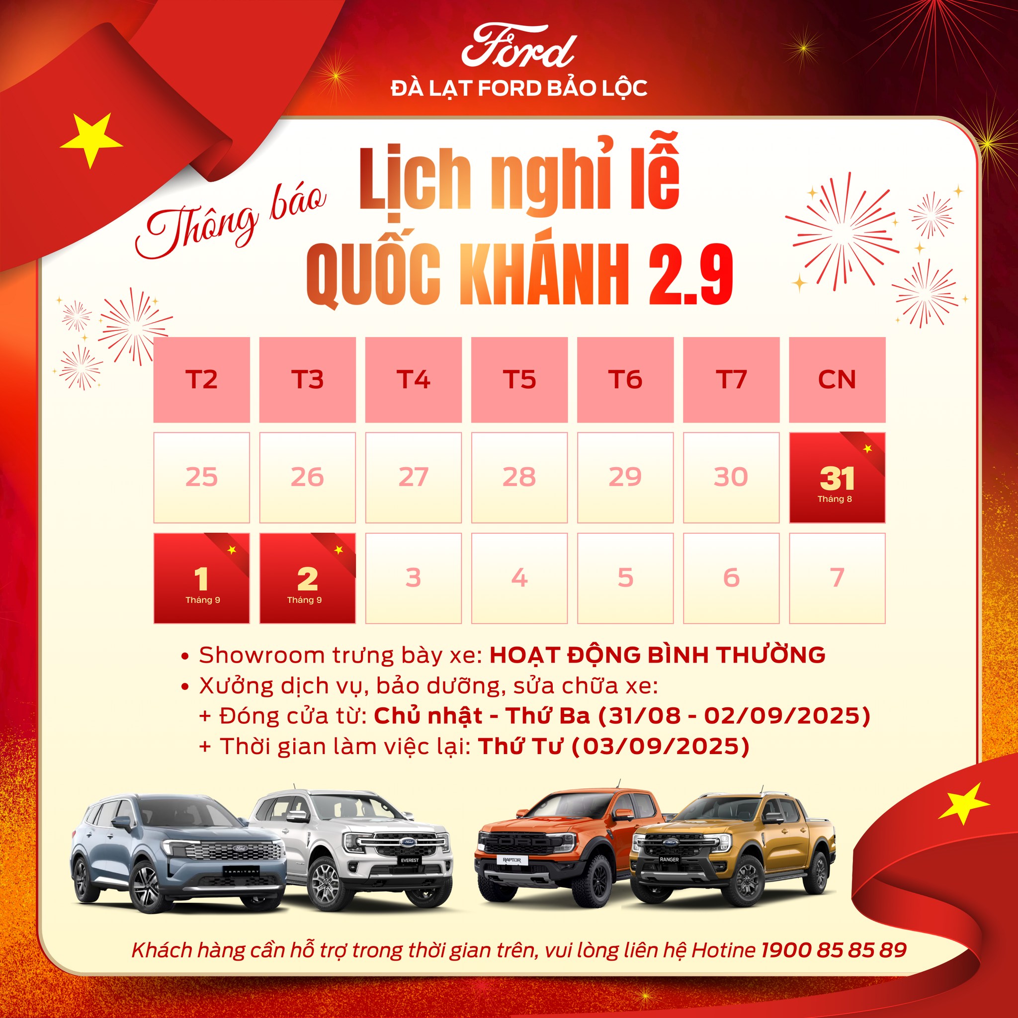 539832226 122130814106908213 822250646011265747 n THÔNG BÁO LỊCH NGHỈ LỄ QUỐC KHÁNH 2/9