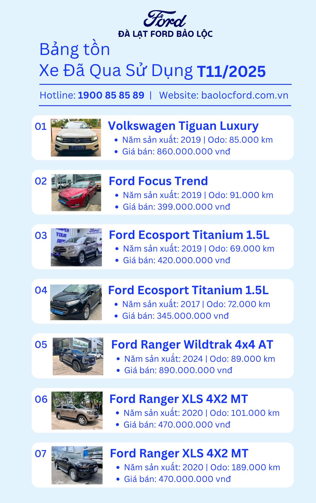 578257629 122145839636908213 5557688101311322940 n DANH SÁCH XE ĐÃ QUA SỬ DỤNG THÁNG 11/2025