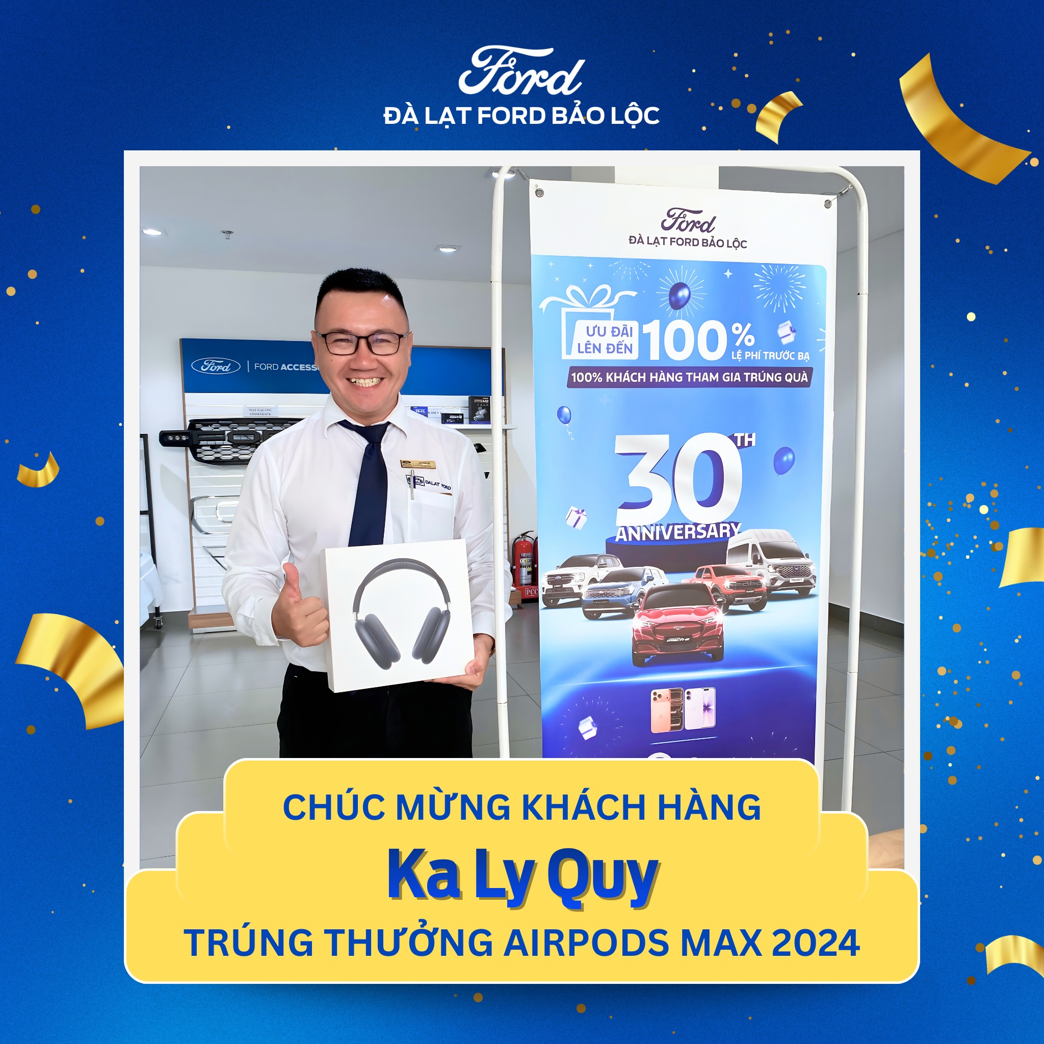 591411626 122150110508908213 3810841424923162252 n CHÚC MỪNG KHÁCH HÀNG TRÚNG QUÀ TẶNG KHI MUA XE TẠI FORD BẢO LỘC