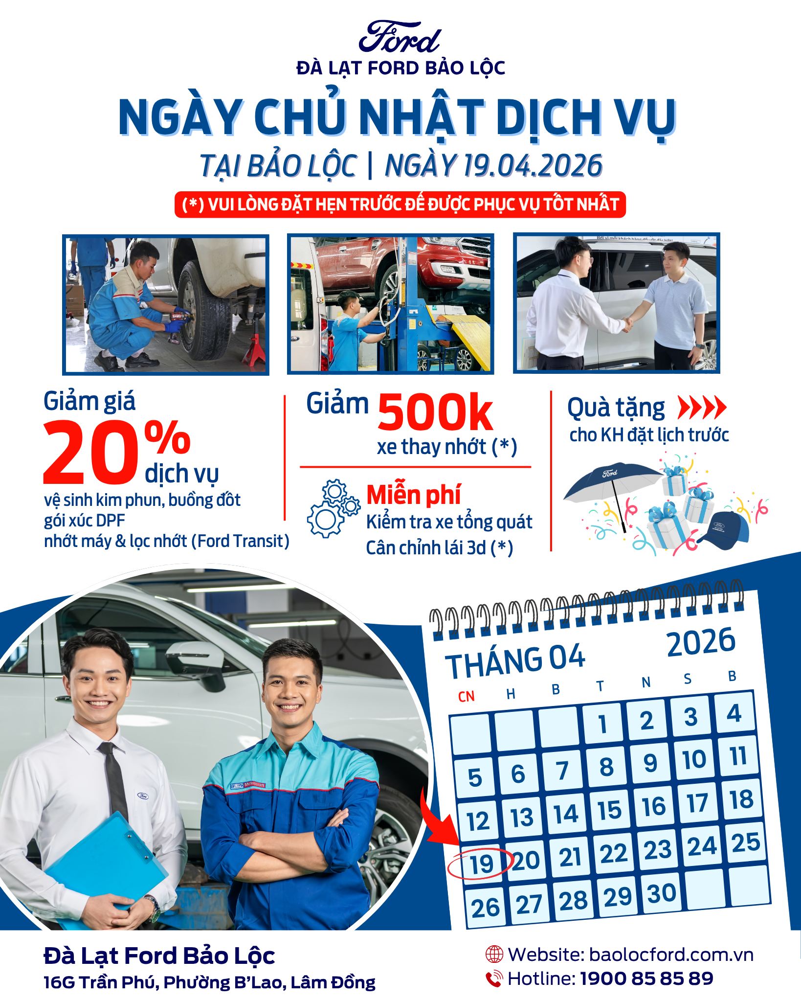 671171742 122172378650908213 2580222519106795975 n CHƯƠNG TRÌNH: NGÀY CHỦ NHẬT DỊCH VỤ | 19.04.2026